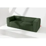 konsimo® 3-Sitzer Einzelsofa 3-Personen FEROX, hergestellt in der EU,aus breitem Cordstoff,Modern,3-Sitzer grün