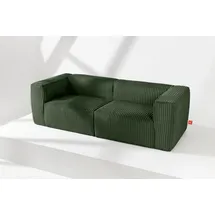 konsimo® 3-Sitzer Einzelsofa 3-Personen FEROX, hergestellt in der EU,aus breitem Cordstoff,Modern,3-Sitzer grün