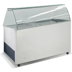 CombiSteel Speiseeisvitrine Eistheke Eisvitrine Eistruhe Verkaufstheke 230L