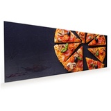 Primedeco Küchenrückwand Küchenrückwand Spritzschutz Glas mit Motiv Pizzadreiecke 150 cm x 60 cm