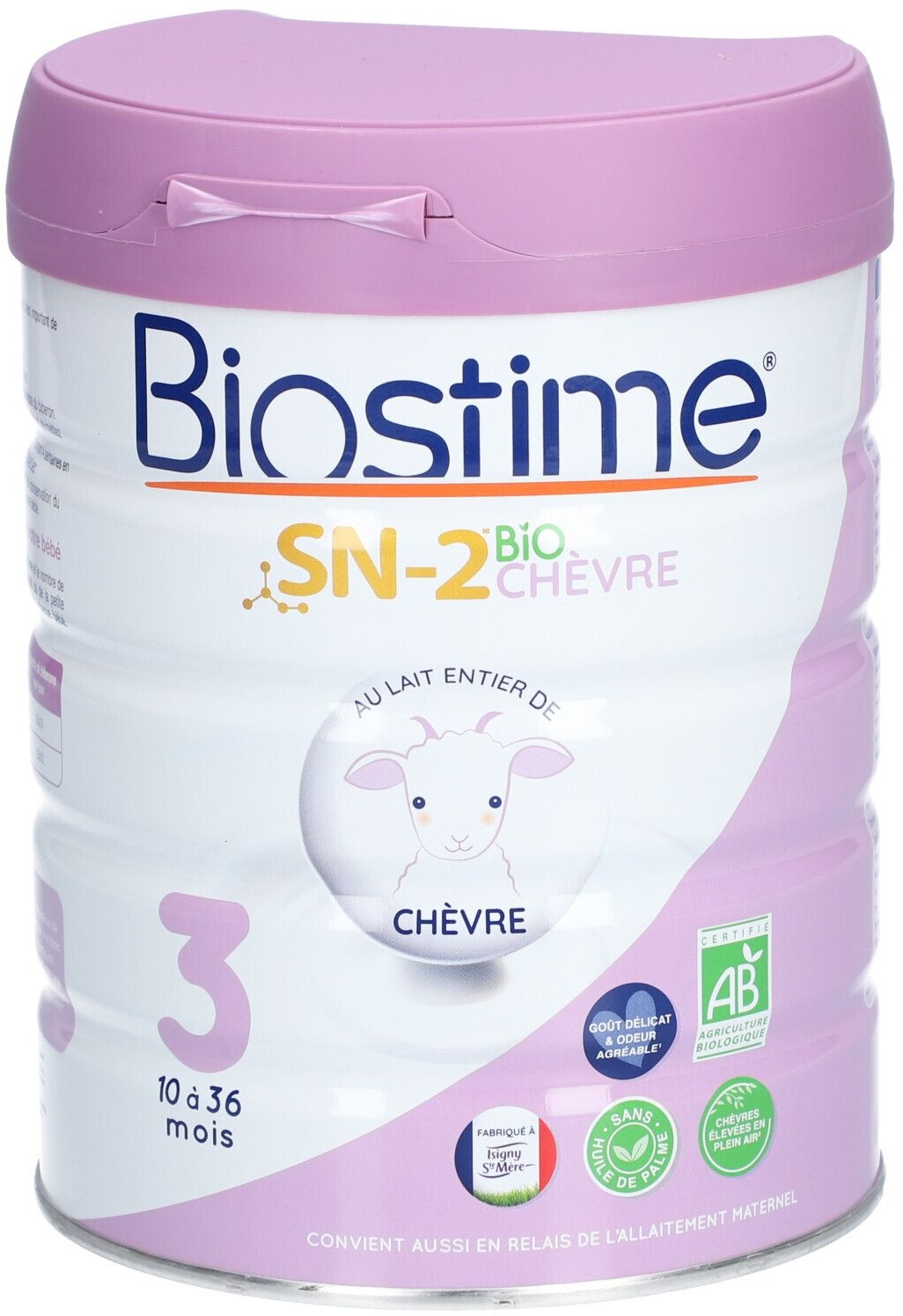 BIOSTIME® SN-2 Bio Lait de chèvre 3ème âge 10 à 36 mois 800 g Poudre