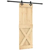 vidaXL Schiebetür rechts 70 x 210 cm Braun/Schwarz