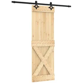 vidaXL Schiebetür rechts 70 x 210 cm Braun/Schwarz