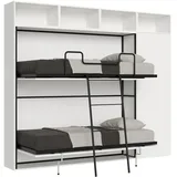 Itamoby Kando Doppelbett, Zusammensetzung I, Esche weiß Klappbett