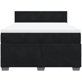 vidaXL Boxspringbett 140 x 200 cm Schwarz