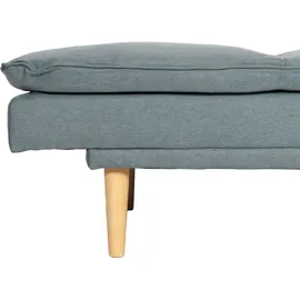 Mendler Schlafsofa HWC-M79, Gästebett Schlafcouch Couch Sofa, Schlaffunktion Liegefläche 180x110cm ~ Stoff/Textil blau-grau