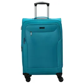 d & n Travel Line 6864 4-Rollen Trolley 66 cm / 63 l petrol