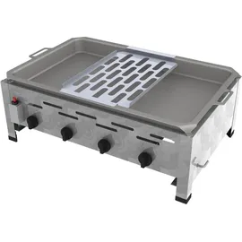 ChattenGlut Gasbräter 4-flammig 810 x 530 x 270 cm Edelstahl inkl. Reibekuchen-Aufsatz