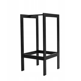 kapaga Kaminholzregal Metall 25 x 25 x 50 cm Schwarz