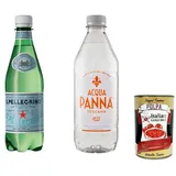 San Pellegrino 24x500ml + Acqua Panna 24x500ml Mineralwasser +Polpa