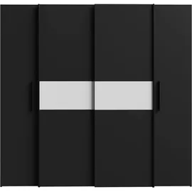 Forte Schiebetürenschrank Kalixtus 200,1 x 190,5 x 61,6 cm Schwarz