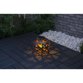 Trendline LED Solarkugel silber-kupfer 18 cm mit Erdspieß