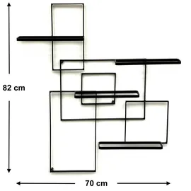 DanDiBo Ambiente Weinregal 70 x 82 x 10 cm Schwarz