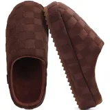 jiajiale Herren Warme Hausschuhe Gemütliches dickes Kissen Orthopädische Plantar Fasciitis Clog Hausschuhe Slip On Memory Foam Winter Bequem Home Schuhe Indoor Outdoor - 48 EU