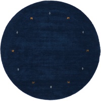 Wollteppich »Gabbeh Uni«, rund, 72111533-0 blau 15 mm