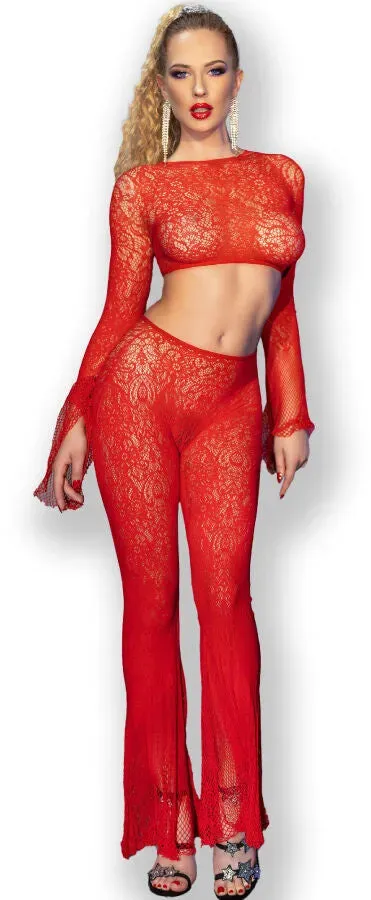 CHILIROSE  CR 4648 Top & Hose S/L - Rot