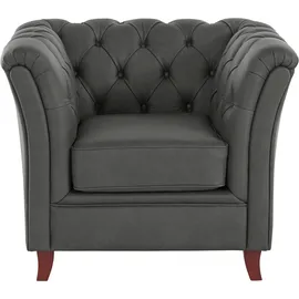 Home Affaire Chesterfield-Sessel Reims Polyester 98 x 76 x 88 cm Grau