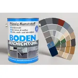 Flüssig Kunststoff 2,5L Bodenbeschichtung 25m2 Betonfarbe Beton Beschichtung, Farbe:Braunbeige - Grau
