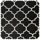 novely® Stoff OXFORD 210D D125 Schwarz Weiß Ornament Printstoff Outdoor, Wasserabweisend, Outdoor, Meterware, 1lfm schwarz