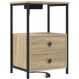vidaXL Nachtschrank Sonoma-Eiche 40 x 31 x 60 cm Beige