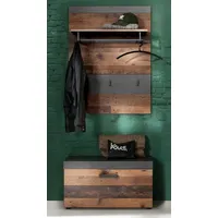 Trendteam Garderobe Indy in Old Used Wood mit Grau
