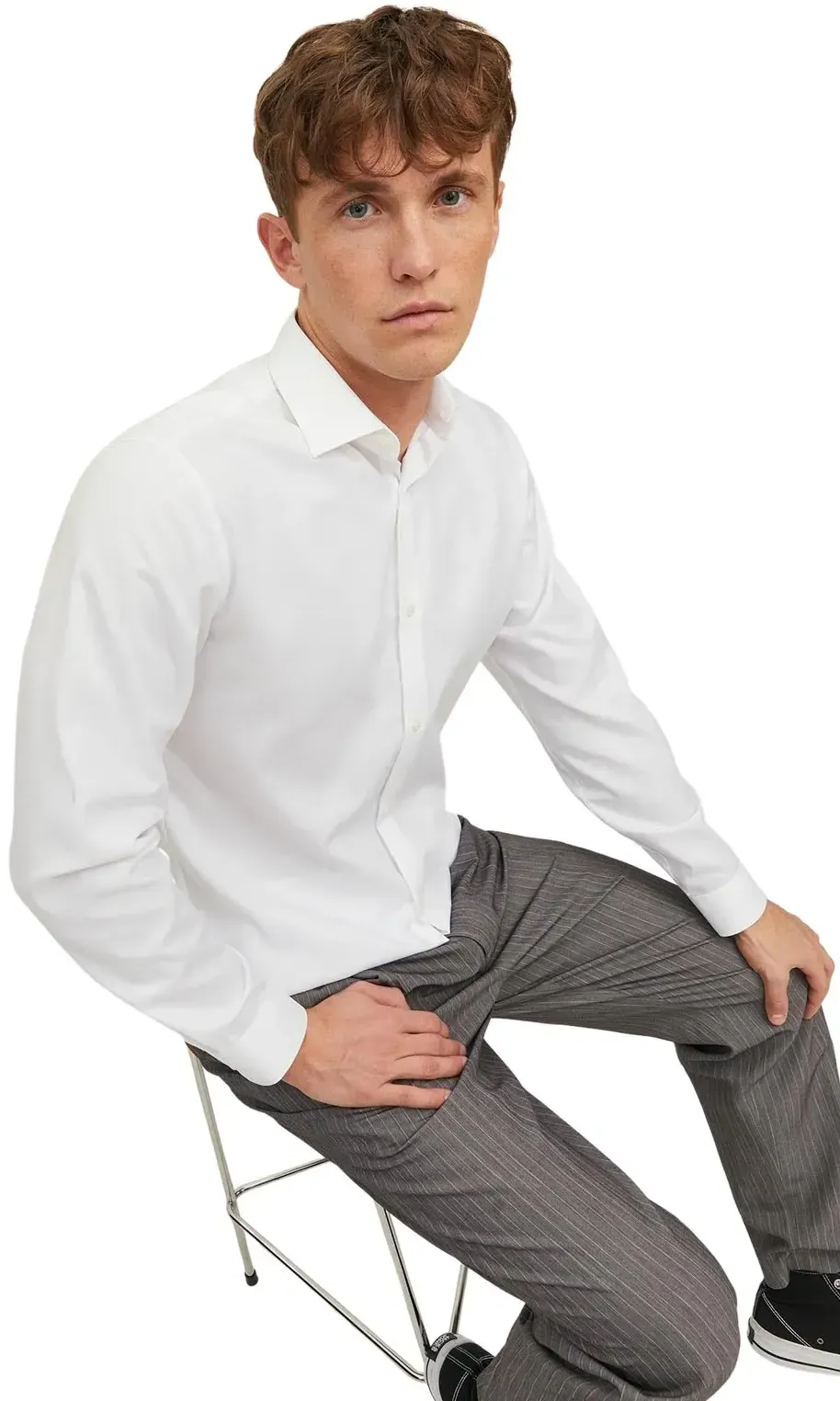 Jack & Jones Hemd Parker mit Langarm in Weiß-XL