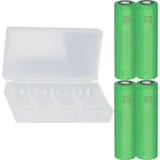 MURATA 4x Murata Akku US 18650 VTC6 3120mAh 30A Batterie + Boxen