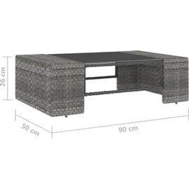 vidaXL Garten-Lounge-Set 8-tlg. grau