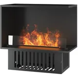 SOLOLED Corner R800 Einbau-Wasserdampfkamin mit mehrfarbiger Flamme, 3D-Effekt und App-Steuerung, 1,2-l-Tank - 80 cm