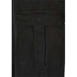 URBAN CLASSICS High Waist Twill Cargohose Schwarz 30