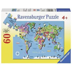 Puzzle Ravensburger World Map 60 Teile