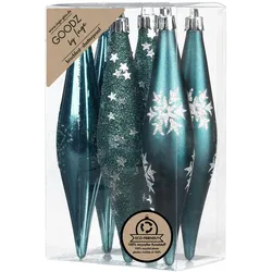 6 Eiszapfen 15cm Kunststoff Christbaumschmuck Weihnachtskugeln Christbaumkugeln