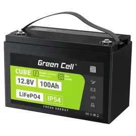 Green Cell CUBE LiFePO4 Spezial-Akku LiFePo-Block Schraubkontakt Li-Ion 12.8 V 100 Ah 12.80