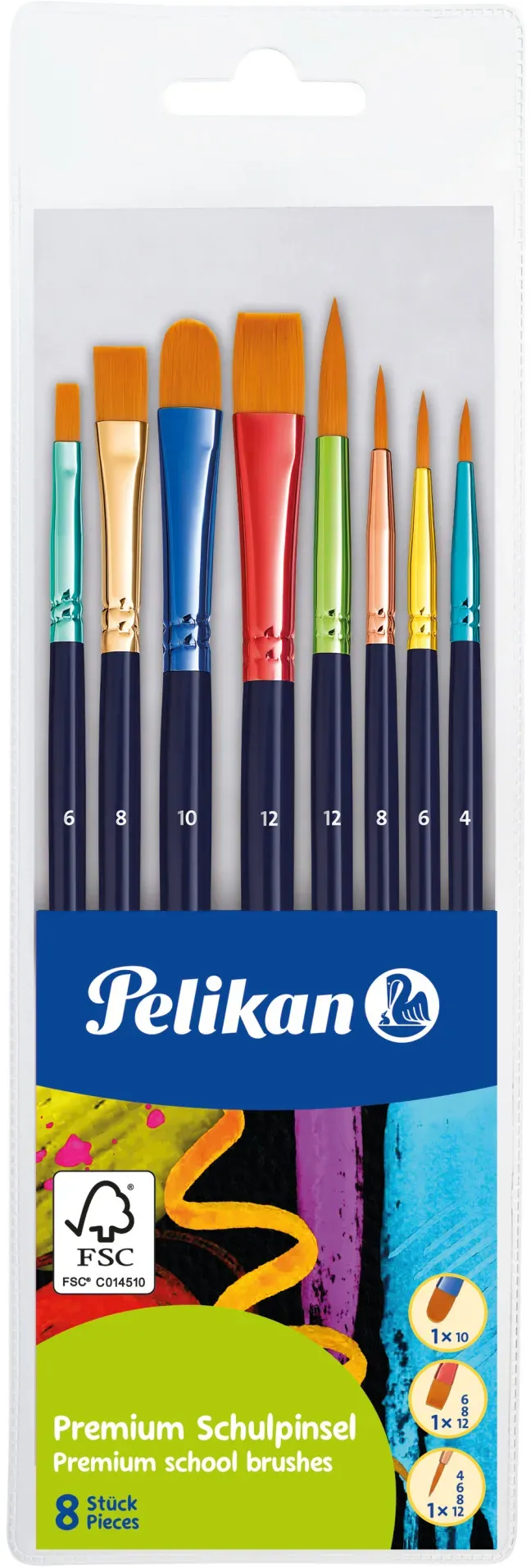 Pelikan 701181, Bürstenset, Sortiert, Synthetisch