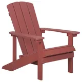 Beliani Gartenstuhl Rot 88x75x88