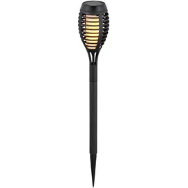 NÄVE Solarleuchte schwarz H: 45 cm D: 6 cm 5er Set Flammeneffekt