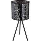 ETC Shop Nacht Schreib Tisch Leuchte Fernbedienung Lese Lampe Muster schwarz dimmbar im Set inkl. RGB LED Leuchtmittel