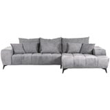 GUTMANN FACTORY Ecksofa Hellgrau, B:300cm H:60cm T:205cm, 95% Polyester 5% Nylon, Sofas