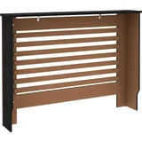 vidaXL Heizkörperverkleidung Schwarz 112x19x81,5 cm MDF