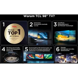 TCL 98C803 98 Zoll QD-MiniLED 4K Google TV