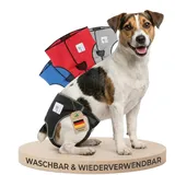 NATURE PET Premium Läufigkeitshose für Hündinnen – Hochwertige & Bequeme Hundewindeln für Hündinnen & Rüden – Waschbare Inkontinenz-Hundewindel ohne Einfädeln der Rute – S/Netz