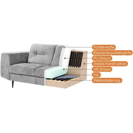 beautysofa SESSEL Venezia mit Metallbeinen, beige, 112 cm