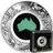 Perth Mint 1 Unze Silbermünze Australien Great Southern Land Chrysoprase 2024 - polierte...