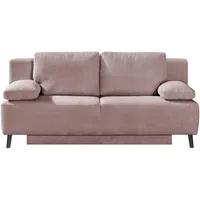 Novel Schlafsofa, Rosa, Textil, 2-Sitzer, 197x92x88 cm, Fußauswahl, Stoffauswahl, Wohnzimmer, Sofas & Couches, Schlafsofas, Schlafsofas mit Bettkasten