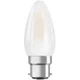 Osram Filament LED Lampe mit B22d Sockel, Warmweiss (2700K), Kerzenform, 4W, Ersatz für 40W-Glühbirne, matt, LED Retrofit CLASSIC B, Warmweiß