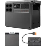 DJI Power 2000 tragbare Powerstation, faltbares Solarpanel, 2048 Wh LFP-Akku, 3000 W Ausgangsleistung, in 45 Min. von 0% auf 80%, maximale Sicherheit, ultra-leise, Camping, Stromausfall, Wohnmobil
