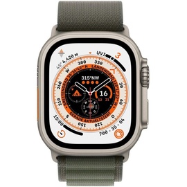 Apple Watch Ultra GPS+Cellular 49 mm Titaniumgehäuse, Alpine Loop grün S