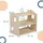 Relaxdays Kinderregal Haus 59 x 61 x 39 cm Holz natur bronze
