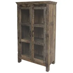 Chic Antique Grimaud Vitrinenschrank, 140x80x48 cm, natur