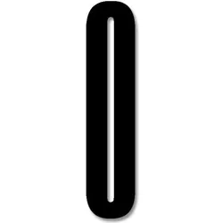Design Letters Buchstabe 8 cm O schwarz aus Acryl